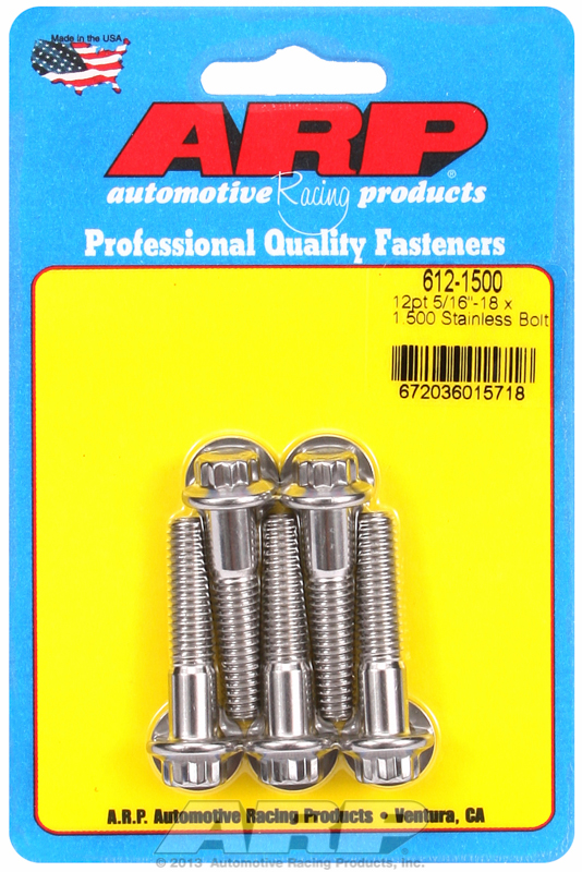 ARP 612-1500 - 5/16-18 x 1.500 12pt SS Bolts ARP 612-1500 - 5/16-18 x 1.500 12pt SS Bolts