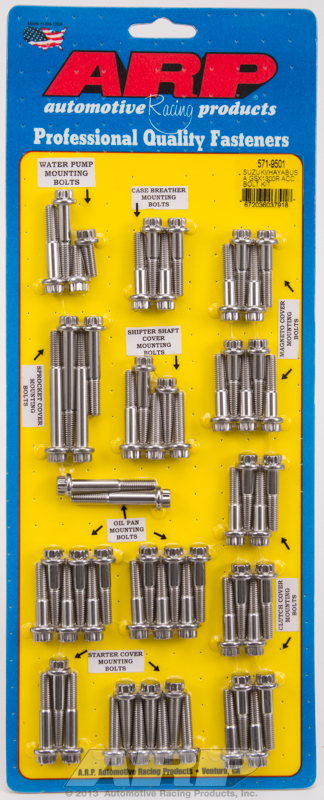 ARP 571-9501 - Suzuki/Hayabusa GSX1300R SS 12pt Accessory Bolt Kit ARP 571-9501 - Suzuki/Hayabusa GSX1300R SS 12pt Accessory Bolt Kit