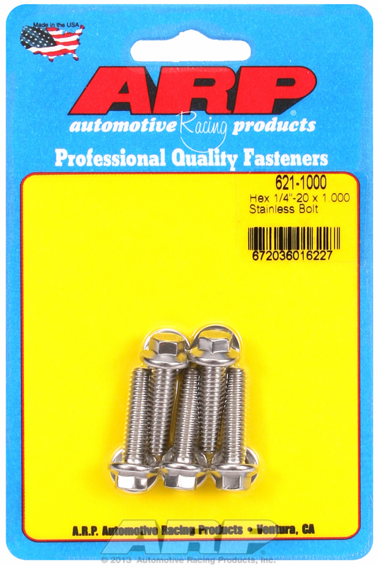 ARP 621-1000 - 1/4-20 x 1.000 Hex SS Bolts ARP 621-1000 - 1/4-20 x 1.000 Hex SS Bolts