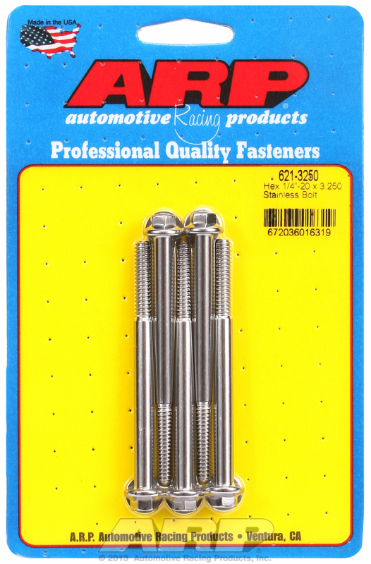ARP 621-3250 - 1/4-20 x 3.250 hex SS bolts