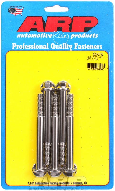 ARP 625-3750 - 3/8-16 x 3.750 hex 7/16 wrenching SS bolts ARP 625-3750 - 3/8-16 x 3.750 hex 7/16 wrenching SS bolts