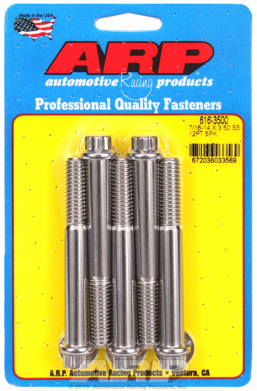 ARP 616-3500 - 7/16-14 X 3.500 12pt SS bolts ARP 616-3500 - 7/16-14 X 3.500 12pt SS bolts