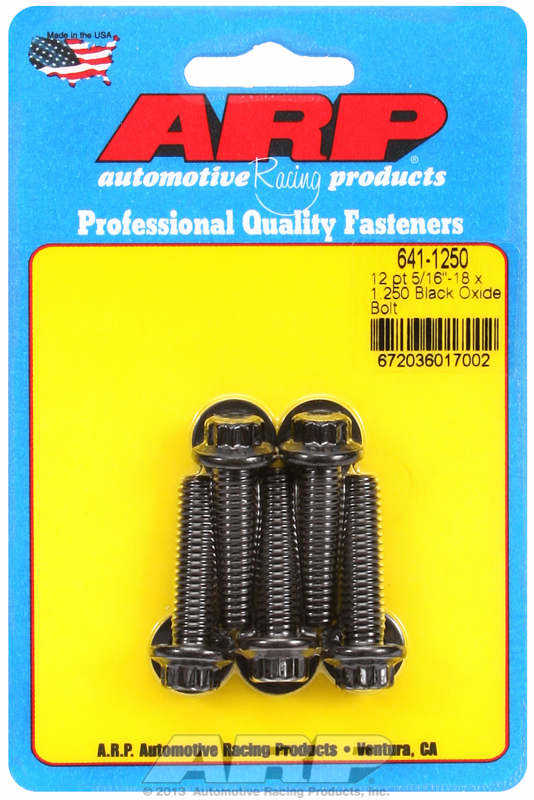 ARP 641-1250 - 5/16-18 x 1.250 12pt Black Oxide Bolts (5/pkg) ARP 641-1250 - 5/16-18 x 1.250 12pt Black Oxide Bolts (5/pkg)
