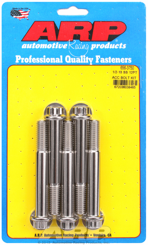 ARP 656-3750 - 1/2-13 X 3.750 12pt SS Bolts ARP 656-3750 - 1/2-13 X 3.750 12pt SS Bolts