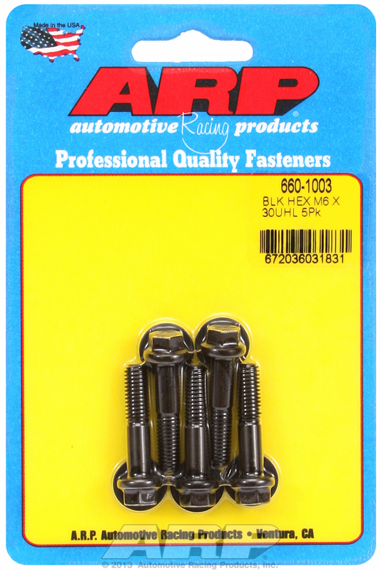ARP 660-1003 - M6 X 1.00 X 30 Hex Black Oxide Bolts