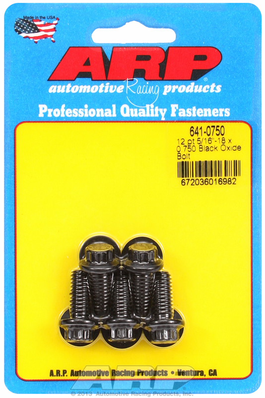 ARP 641-0750 - 5/16-18 x 0.750 12pt Black Oxide Bolts ARP 641-0750 - 5/16-18 x 0.750 12pt Black Oxide Bolts