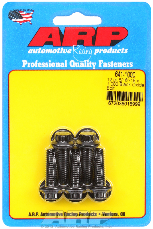 ARP 641-1000 - 5/16-18 x 1.000 12pt Black Oxide Bolts ARP 641-1000 - 5/16-18 x 1.000 12pt Black Oxide Bolts
