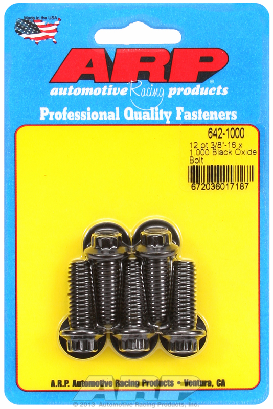 ARP 642-1000 - 3/8-16 x 1.000 12pt Black Oxide Bolts