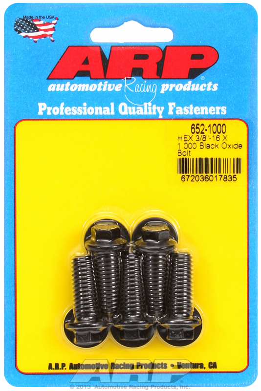 ARP 652-1000 - 3/8-16 X 1.000 Hex Black Oxide Bolts