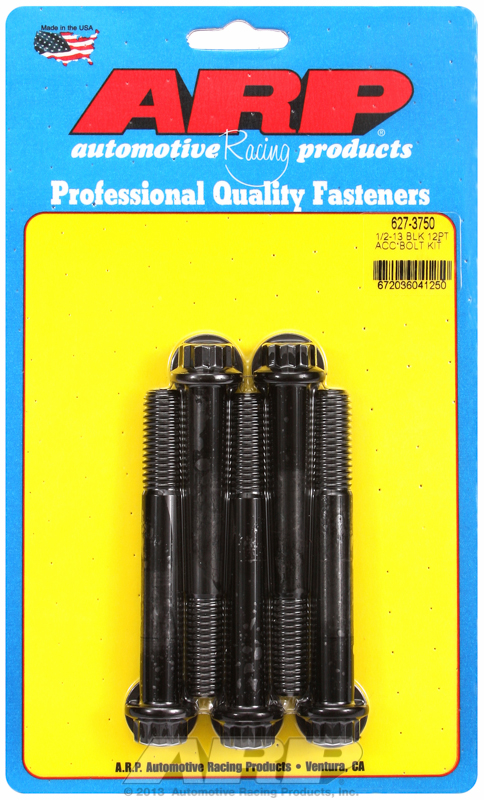 ARP 627-3750 - 1/2in - 13 x 3.75in 12pt Black Oxide Bolts (5/pkg)