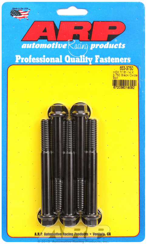 ARP 653-3750 - 7/16-14 X 3.750 hex black oxide bolts
