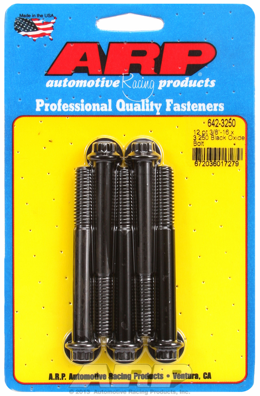 ARP 642-3250 - 3/8-16 x 3.250 12pt black oxide bolts