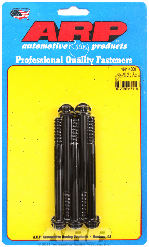 ARP 641-4000 - 5/16-18 x 4.000 12pt black oxide bolts