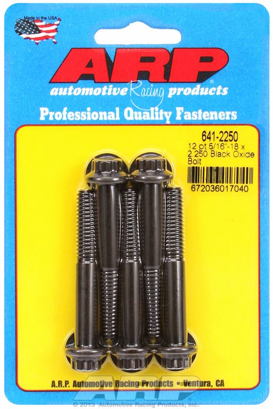 ARP 641-2250 - 5/16-18 x 2.250 12pt Black Oxide Bolts