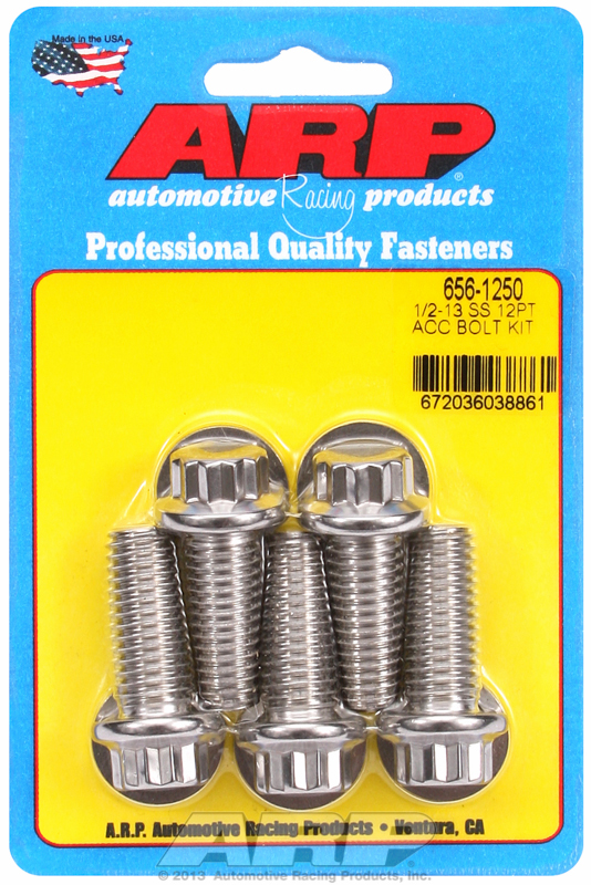 ARP 656-1250 - 1/2-13 x 1.250 12pt SS bolts (5/pkg) ARP 656-1250 - 1/2-13 x 1.250 12pt SS bolts (5/pkg)
