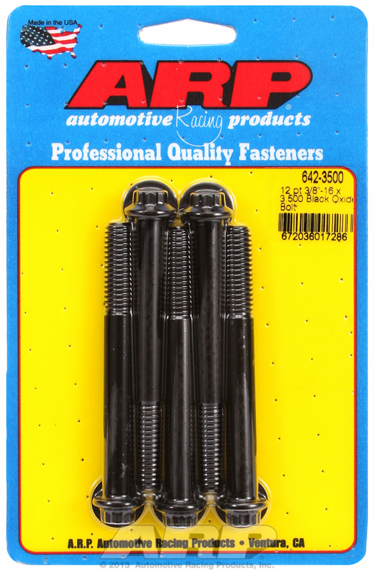 ARP 642-3500 - 3/8-16 x 3.500 12pt black oxide bolts