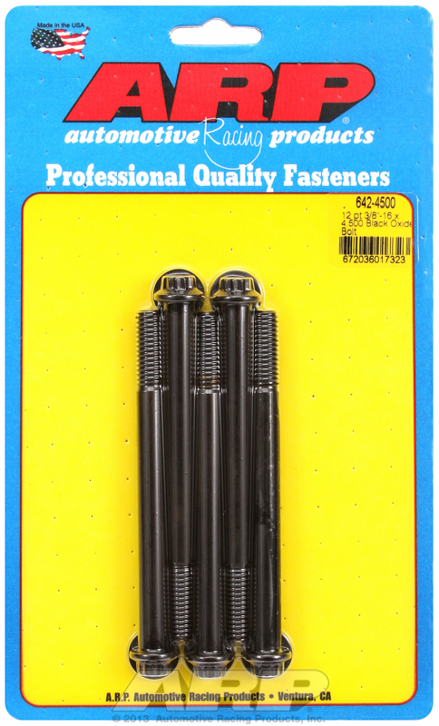 ARP 642-4500 - 3/8-16 x 4.500 12pt black oxide bolts ARP 642-4500 - 3/8-16 x 4.500 12pt black oxide bolts
