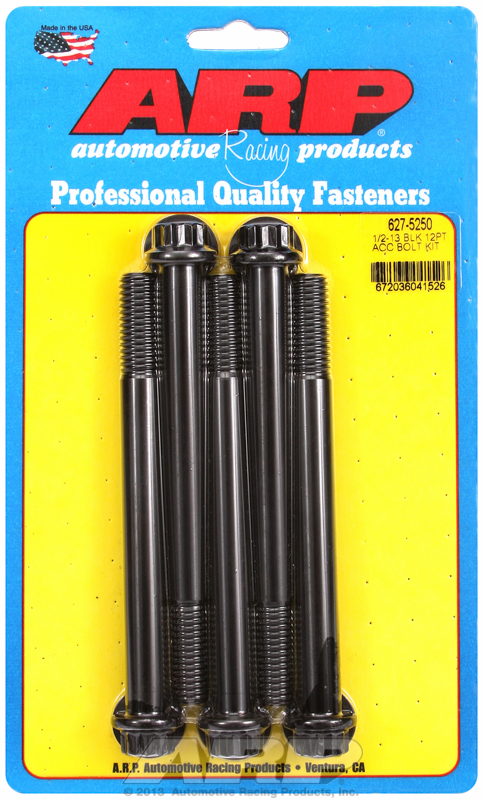 ARP 627-5250 - 1/2-13 x 5.250 12pt black oxide bolts ARP 627-5250 - 1/2-13 x 5.250 12pt black oxide bolts