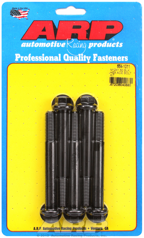 ARP 664-1011 - M12 x 1.50 x 100 Hex Black Oxide Bolts (5/pkg) ARP 664-1011 - M12 x 1.50 x 100 Hex Black Oxide Bolts (5/pkg)