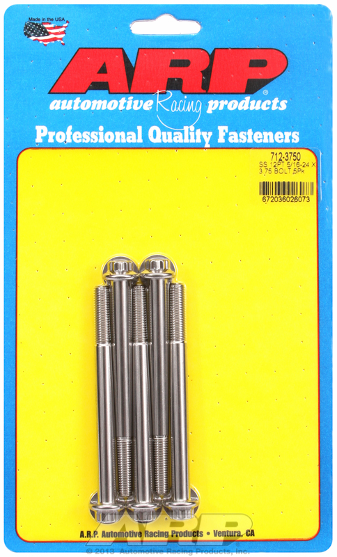 ARP 712-3750 - 5/16-24 x 3.750 12pt SS bolts (5/pkg) ARP 712-3750 - 5/16-24 x 3.750 12pt SS bolts (5/pkg)