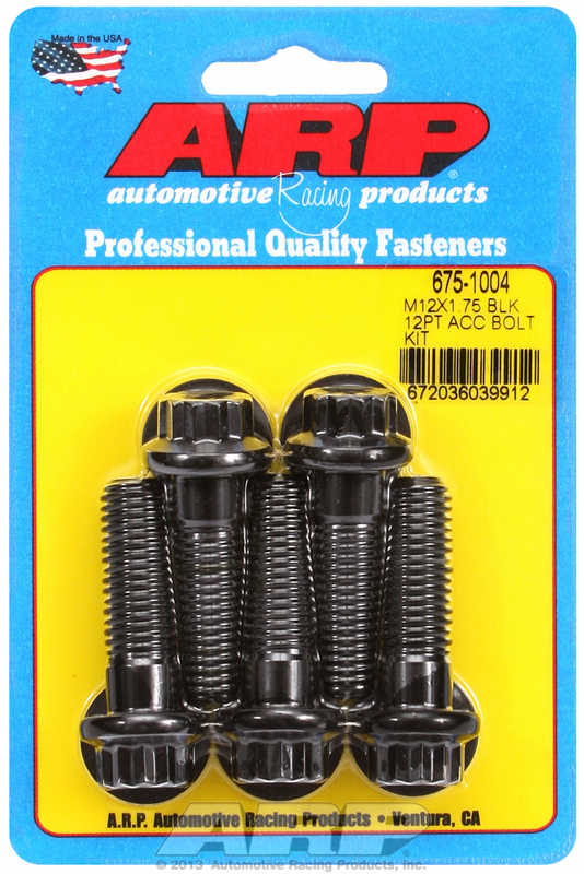 ARP 675-1004 - M12 x 1.75 x 40 12pt Black Oxide Bolts (5/pkg)