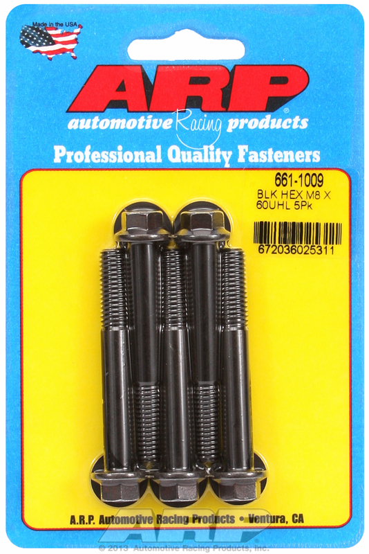 ARP 661-1009 - M8 x 1.25 x 60 Black Oxide Hex Bolts (5/pkg) ARP 661-1009 - M8 x 1.25 x 60 Black Oxide Hex Bolts (5/pkg)