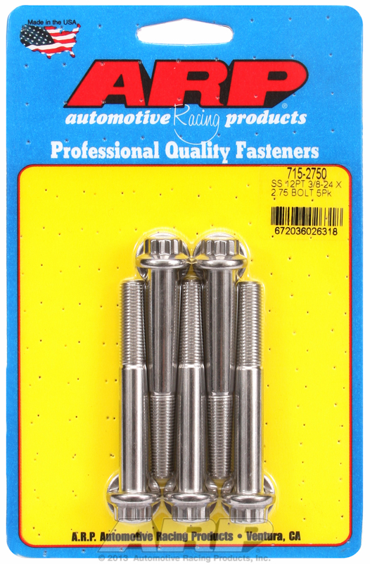 ARP 715-2750 - 3/8-24 x 2.750 12pt 7/16 wrenching SS bolts