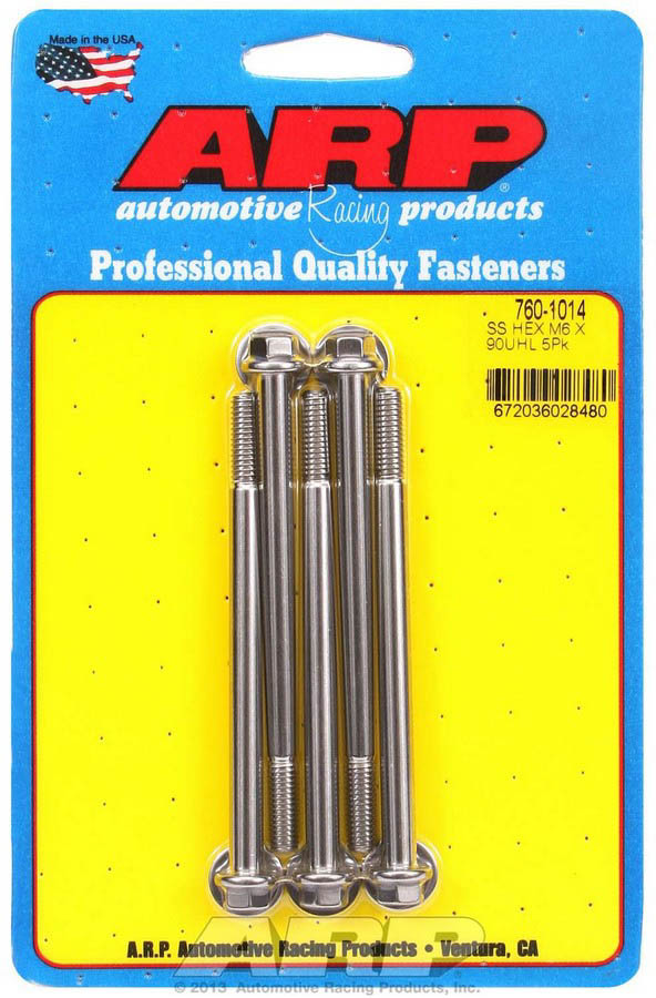 ARP 760-1014 - M6 X 1.00 X 90 Hex SS Bolts ARP 760-1014 - M6 X 1.00 X 90 Hex SS Bolts