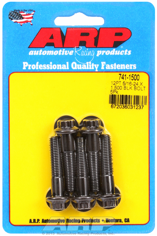 ARP 741-1500 - 5/16 in.-24 RH Thread, 1.500 in 12 Point Bolts- Set of 5
