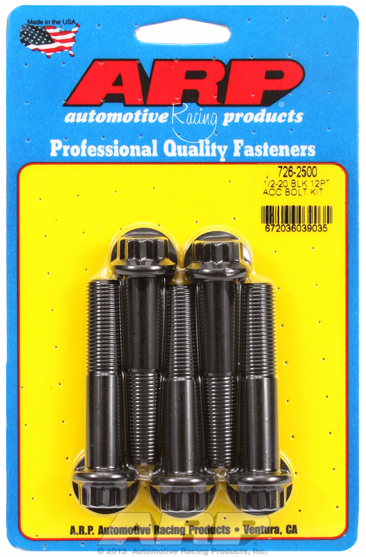 ARP 726-2500 - 1/2 in.-20 RH Thread, 2.500 in 12 Point Bolts- Set of 5