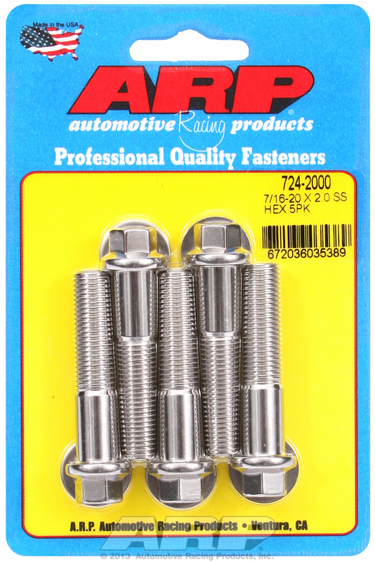 ARP 724-2000 - 7/16-20 x 2.000 hex SS bolts