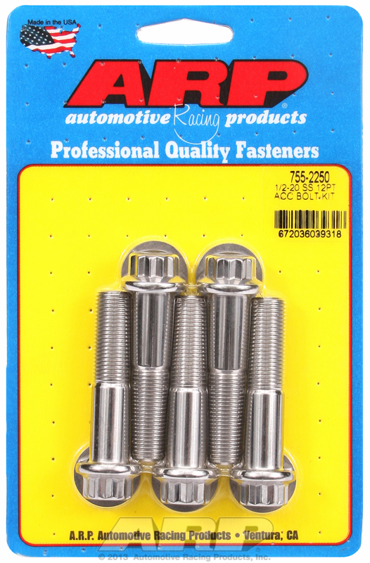 ARP 755-2250 - 1/2-20 x 2.250 12pt SS Bolts (5/pkg)