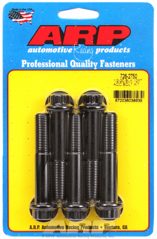 ARP 726-2750 - 1/2-20 in. Thread, 2.75 in 8740 Chromoly Bolts - Set of 5