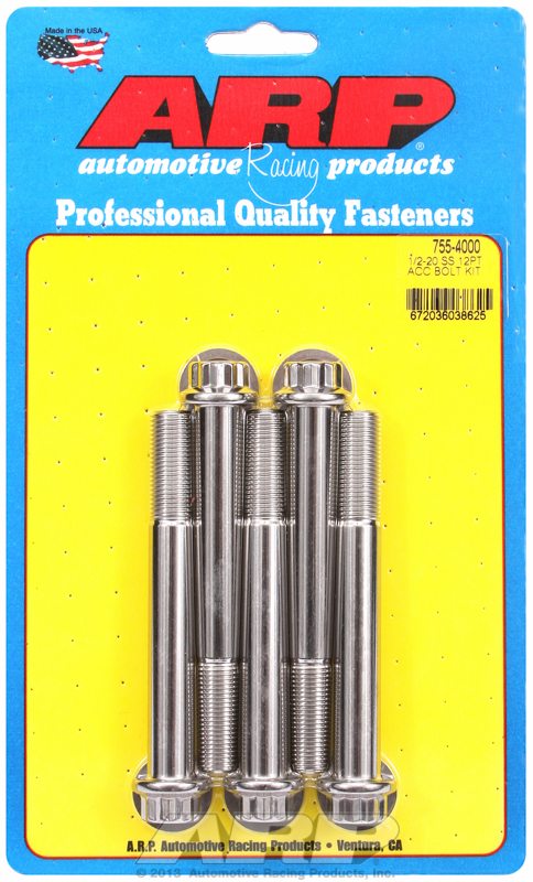 ARP 755-4000 - 1/2-20 x 4.000 12pt SS bolts ARP 755-4000 - 1/2-20 x 4.000 12pt SS bolts