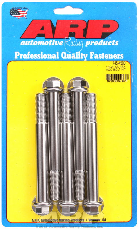 ARP 745-4500 - 1/2-20 x 4.500 hex SS bolts