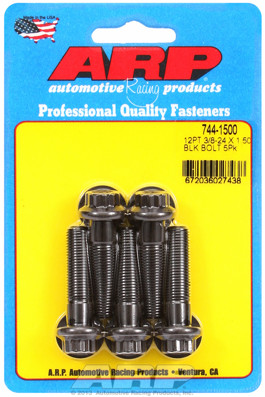 ARP 744-1500 - 3/8 in.-24 RH Thread, 1.500 in 12 Point Bolts- Set of 5