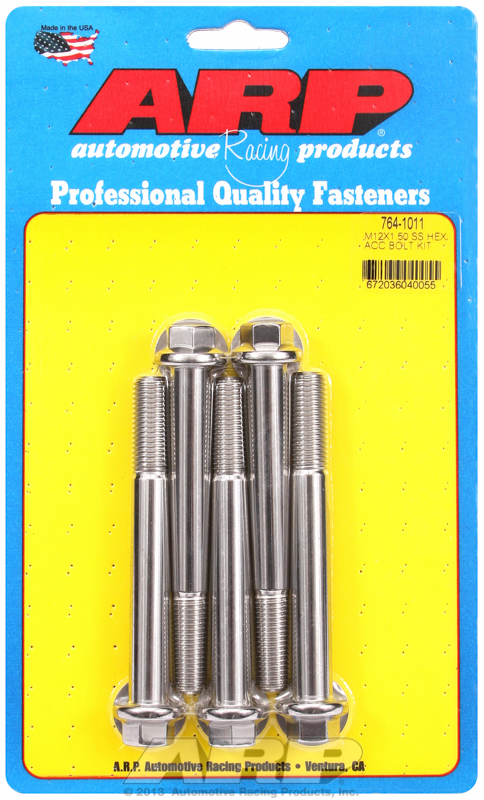 ARP 764-1011 - M12 x 1.50 x 100 SS Hex Bolts (5/pkg)