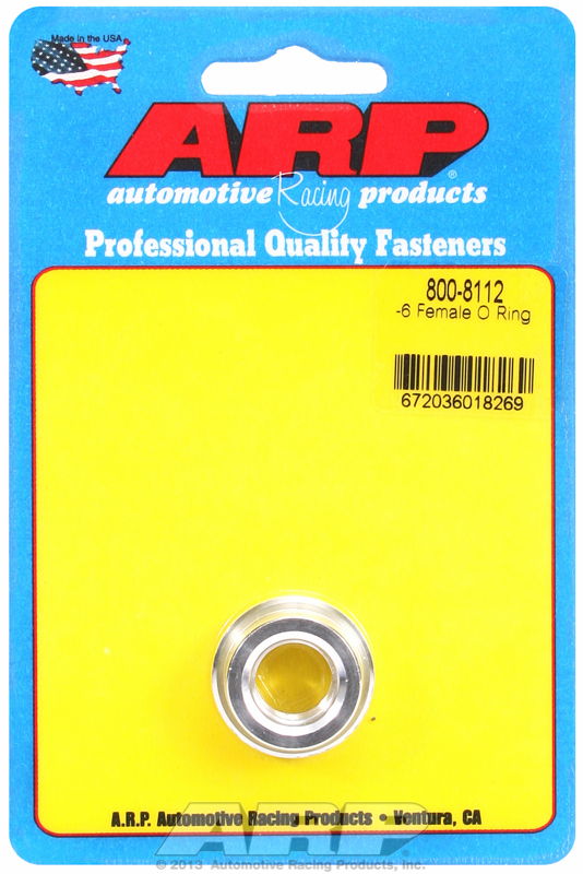 ARP 800-8112 - 6 Female O Ring Aluminum Weld Bung ARP 800-8112 - 6 Female O Ring Aluminum Weld Bung