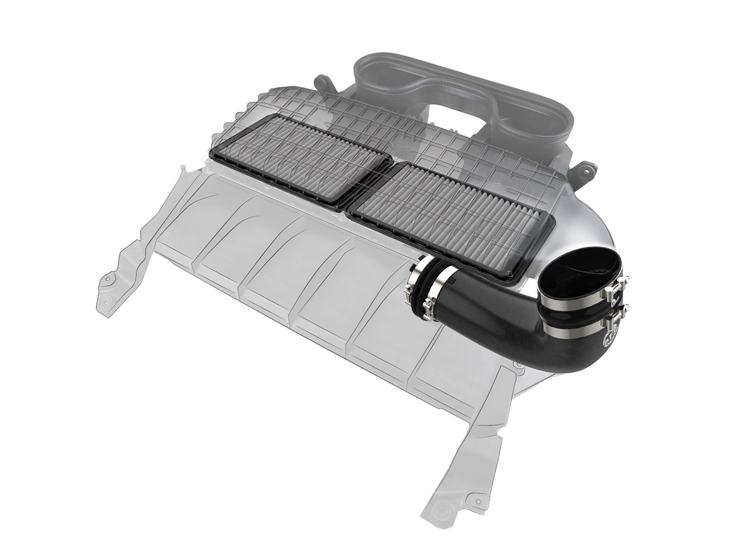 aFe Power 55-10014DC - Super Stock Carbon Fiber Pro Dry S Induction System 2021 RAM 1500 TRX V8-6.2L SC