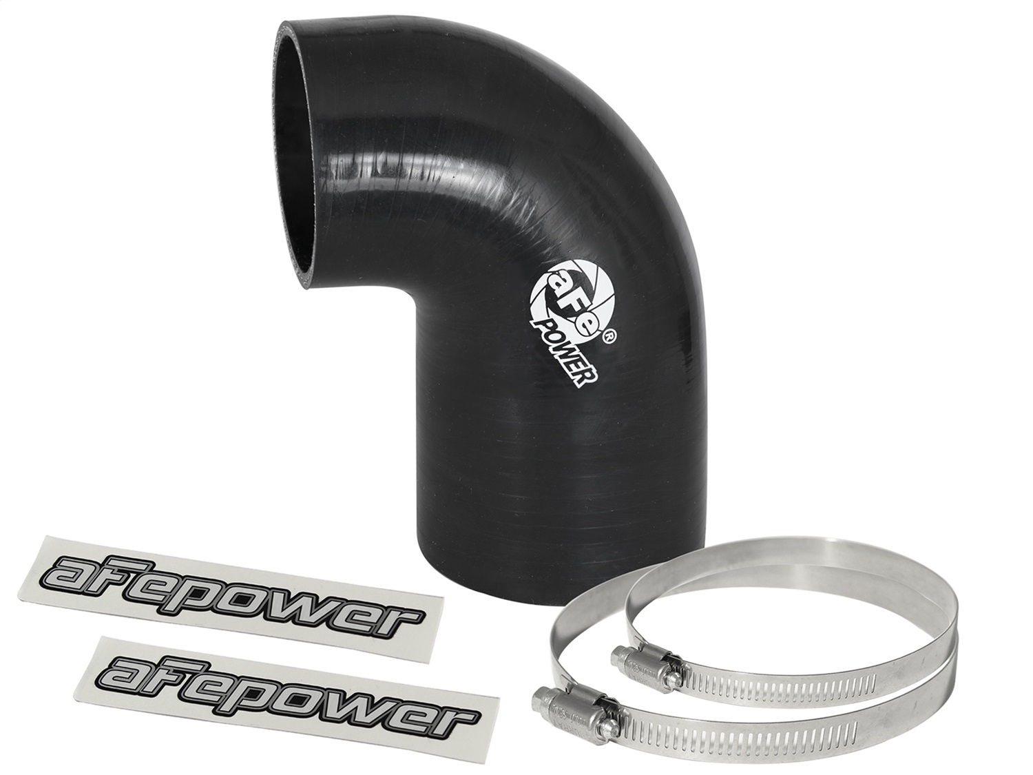 aFe Power 59-00058 - Magnum FORCE CAI Univ. Silicone Coupling Kit (3in. ID to 2.5in. ID) 90 Deg. Elbow Reducer - Blk