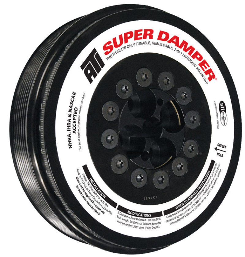 ATI 917374 - Damper - 7.98in - Steel - 8 Grv - Cummins - 2003-07.5 - 5.9L - 3 Ring Hvy - Diesel ATI 917374 - Damper - 7.98in - Steel - 8 Grv - Cummins - 2003-07.5 - 5.9L - 3 Ring Hvy - Diesel