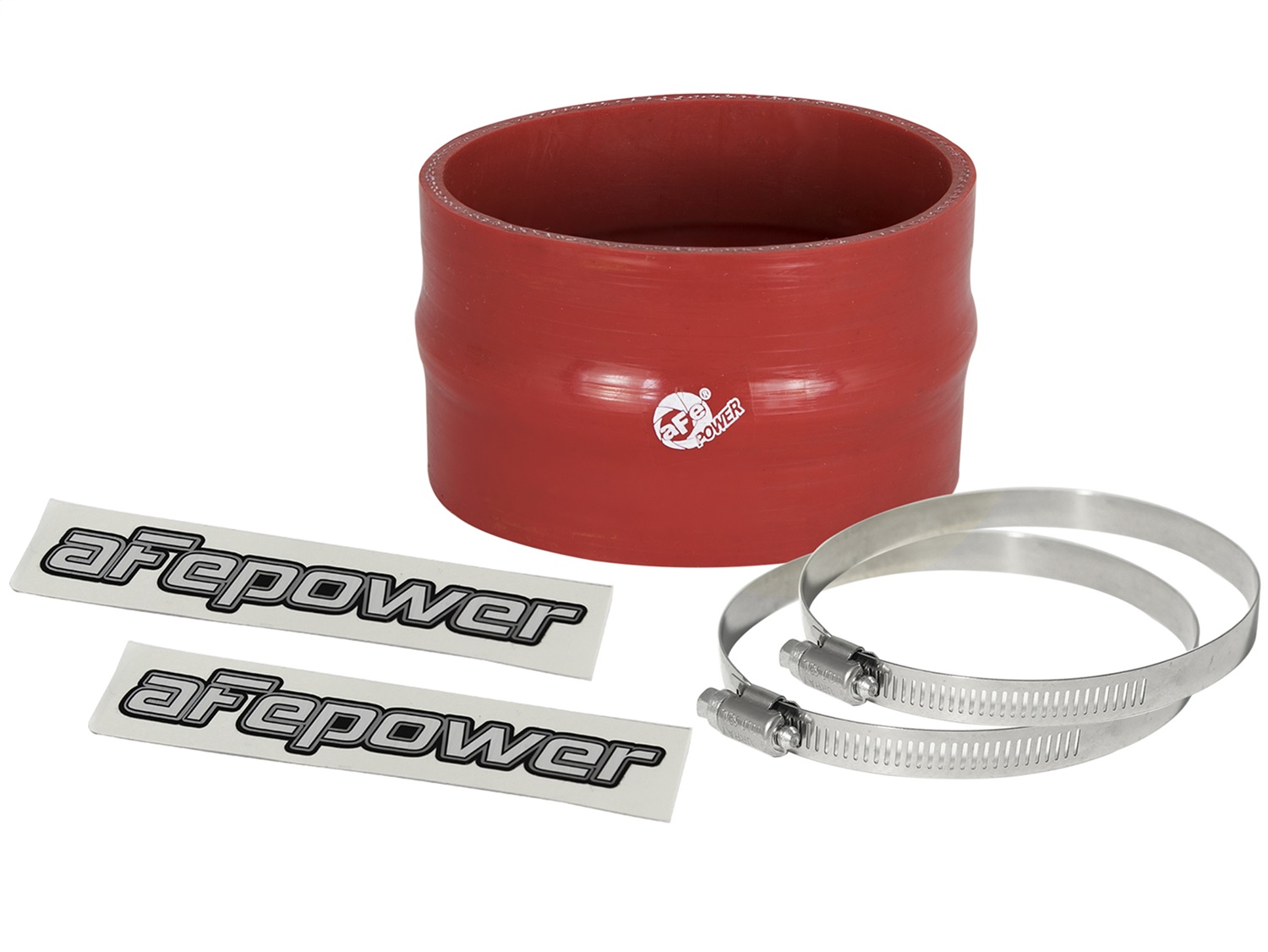 aFe Power 59-00060 - Magnum FORCE CAI Univ. Silicone Coupling Kit (3.5in. ID / 2.25in. L) Straight w/Hump - Red