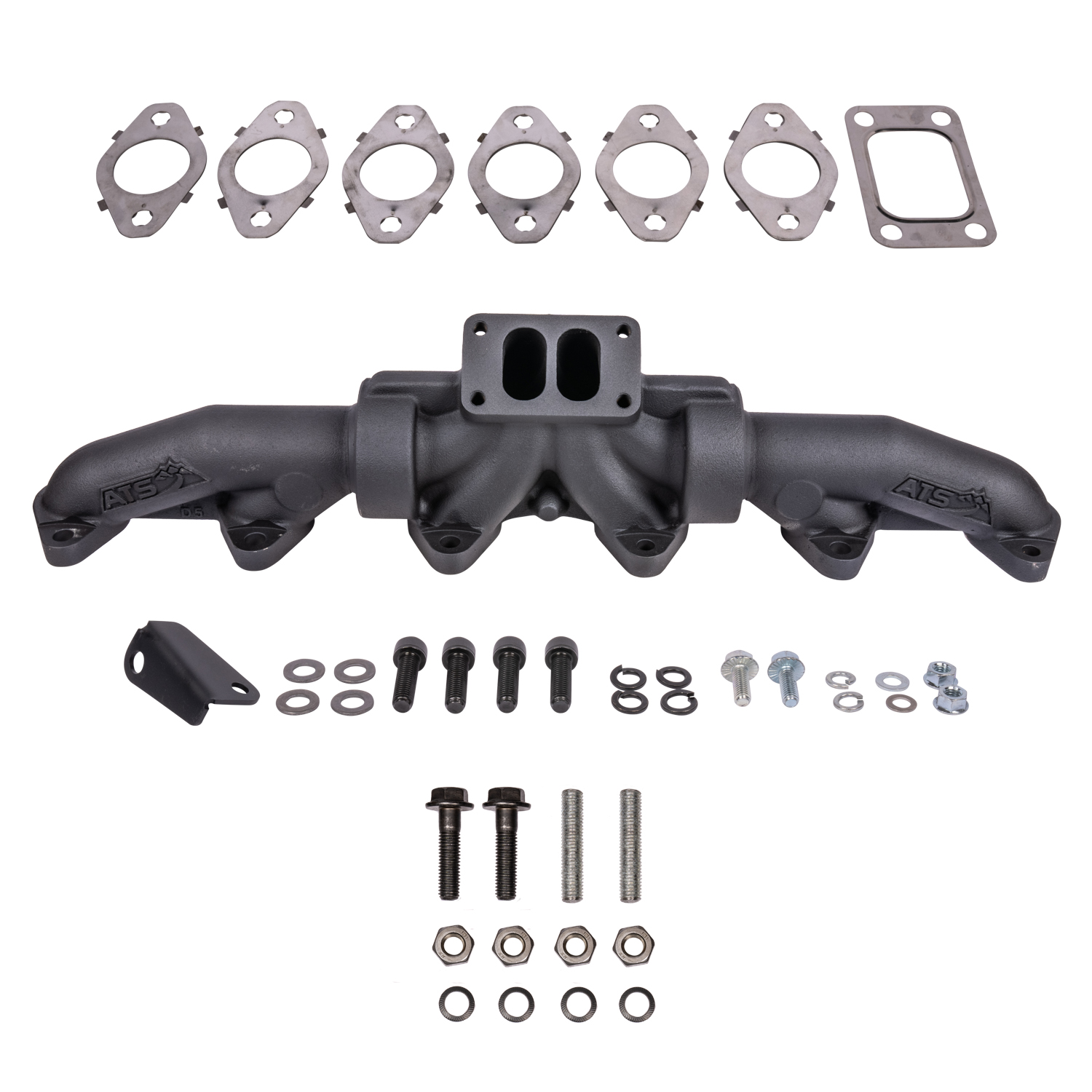 ATS Diesel 204-930-2218 - ATS Pulse Flow Exhaust Manifold Kit Fits 1998.5-2002 24V 5.9L Cummins 3-Pc T3 With Gaskets Turbo Hardware ATS Diesel 204-930-2218 - ATS Pulse Flow Exhaust Manifold Kit Fits 1998.5-2002 24V 5.9L Cummins 3-Pc T3 With Gaskets Turbo Hardware