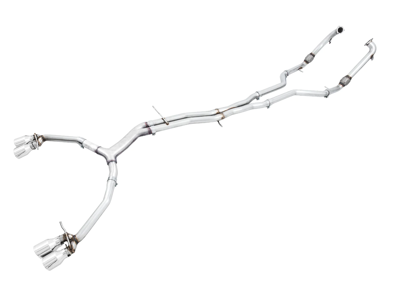 AWE 3010-42068 - Audi B9 S5 Sportback Track Edition Exhaust - Non-Resonated (Silver 102mm Tips)