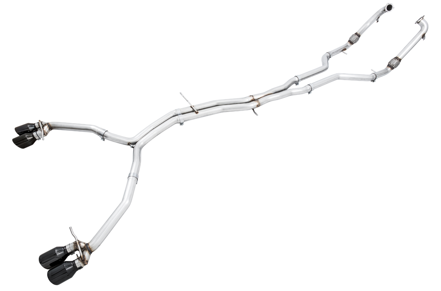 AWE 3010-43048 - Audi B9 S4 Track Edition Exhaust - Non-Resonated (Black 102mm Tips)