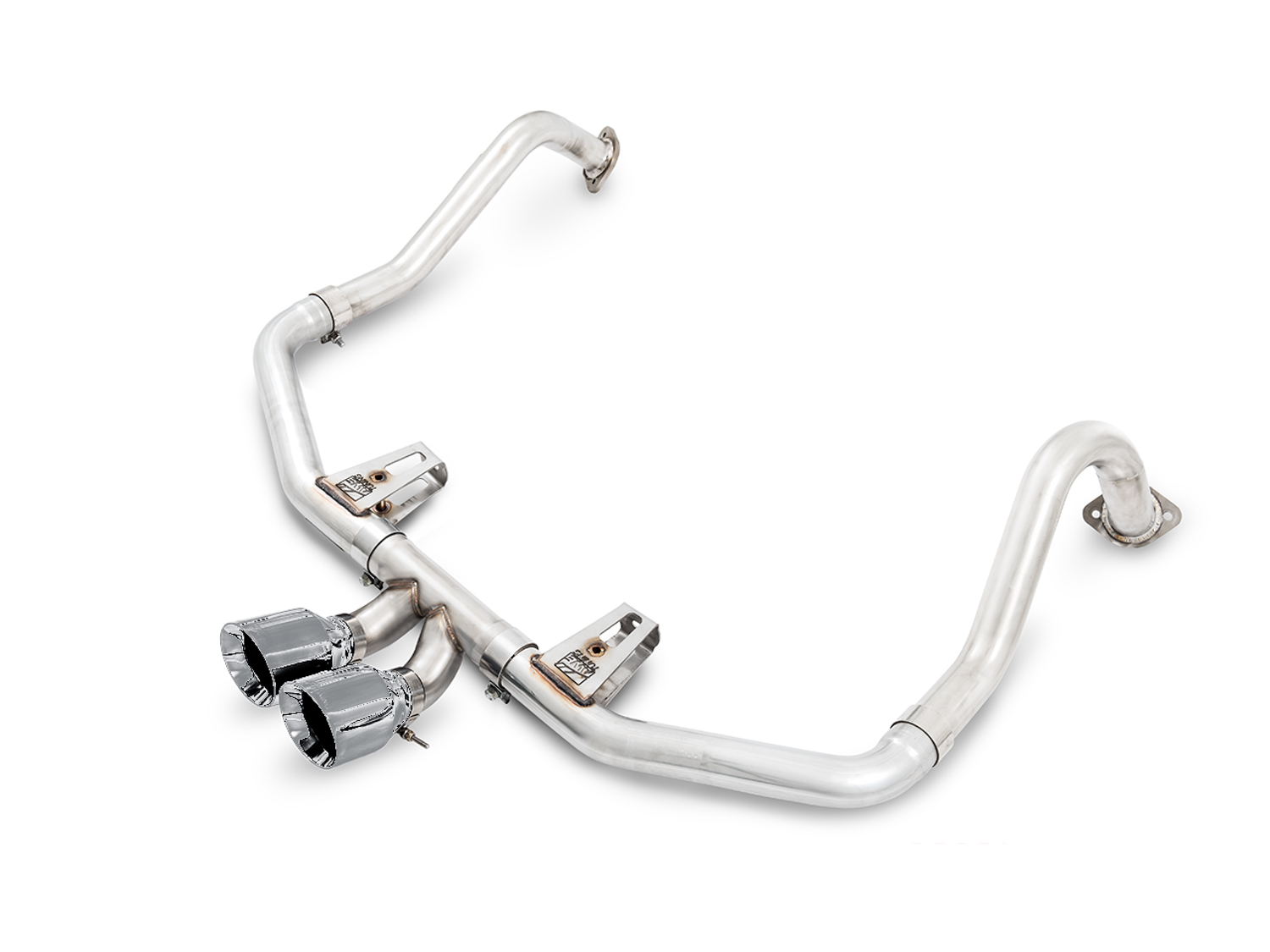 AWE 3010-32038 - Porsche 718 Boxster / Cayman Track Edition Exhaust - Chrome Silver Tips