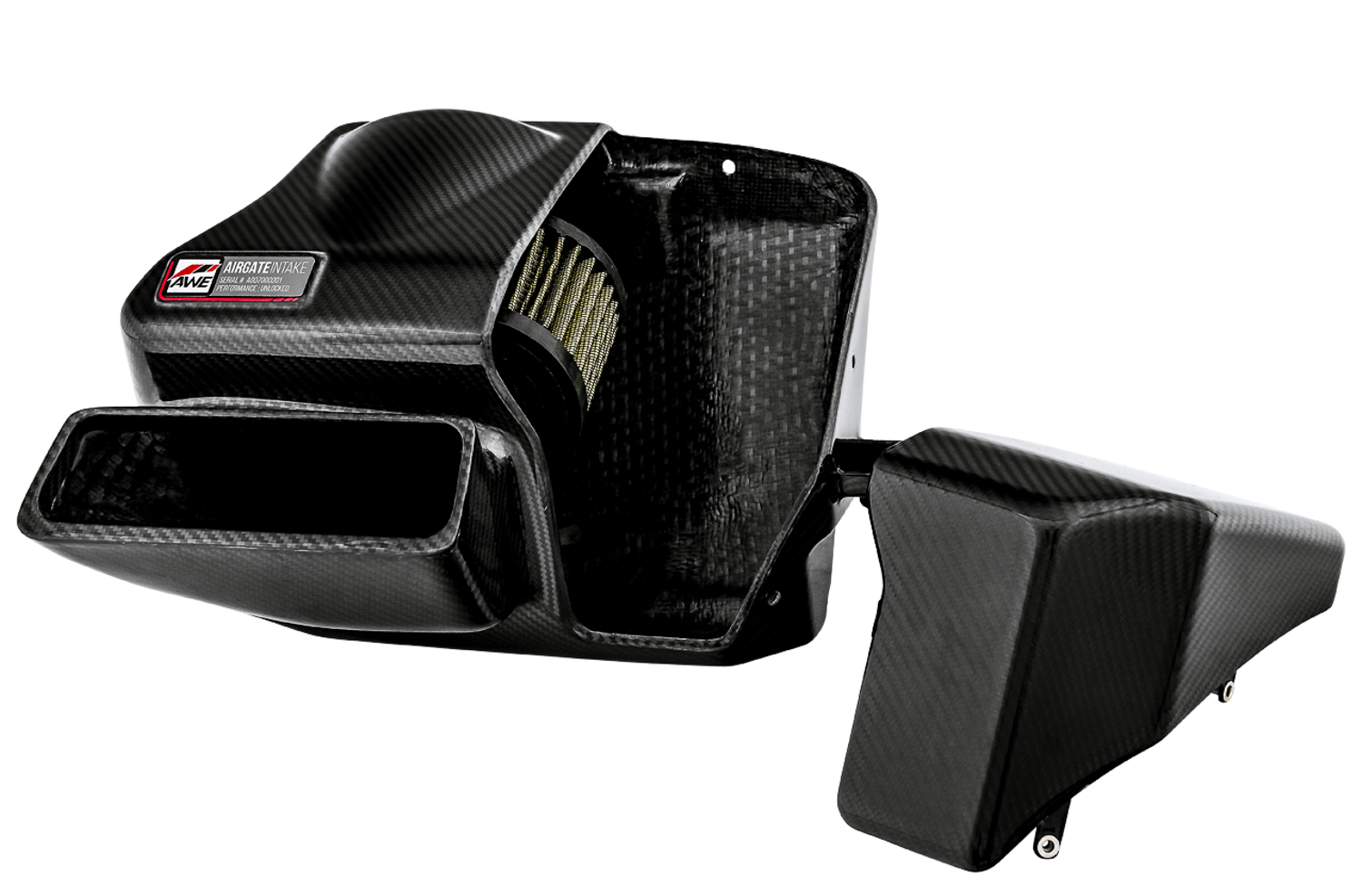 AWE 2660-15240 - AirGate™ Carbon Intake for Audi / VW MQB (1.8T / 2.0T) - w/ Lid