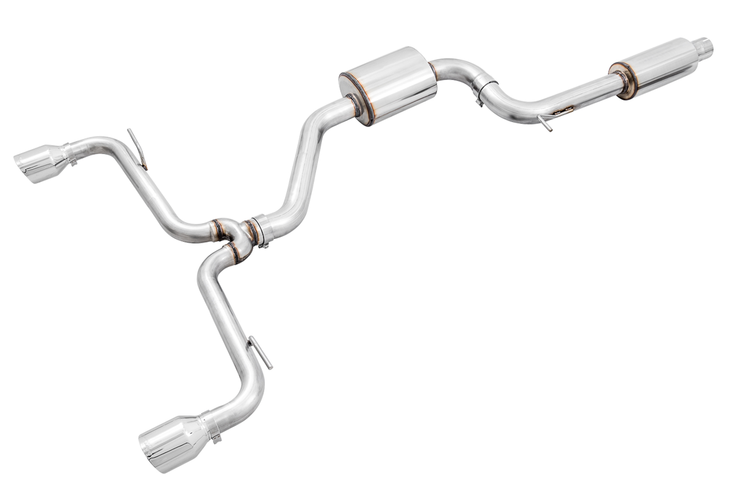 AWE 3015-32096 - Volkswagen GTI MK7.5 2.0T Touring Edition Exhaust w/Chrome Silver Tips 102mm