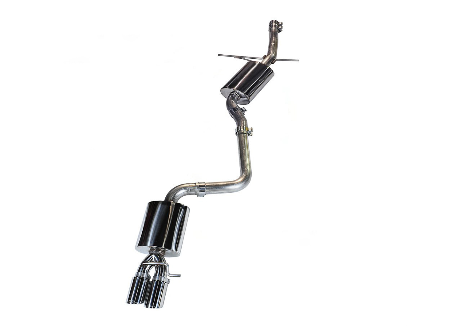 AWE 3015-23010 - Audi B8 A4 Touring Edition Exhaust - Single Side Diamond Black Tips