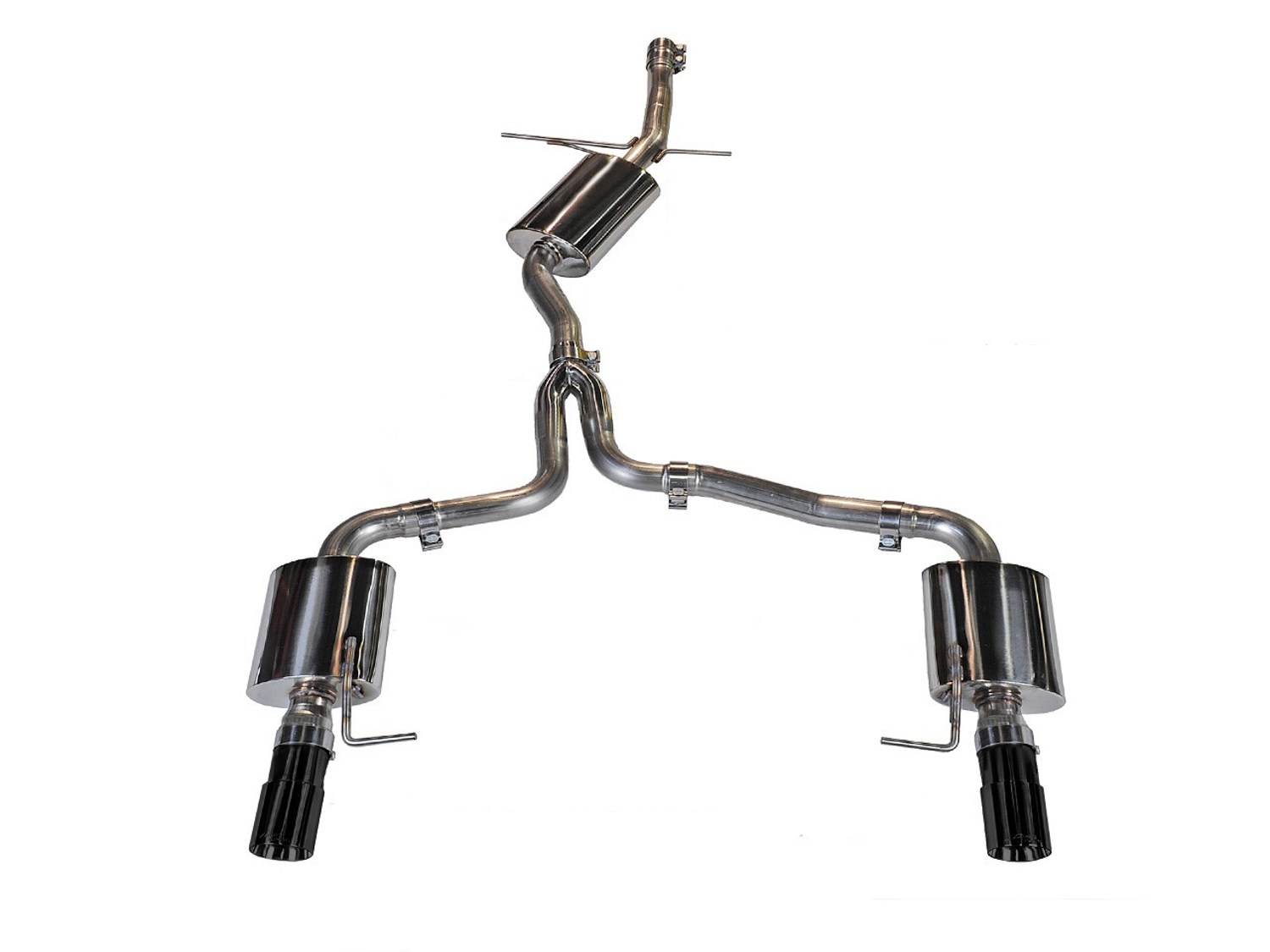 AWE 3015-33022 - Audi B8 A4 Touring Edition Exhaust - Dual Outlet Diamond Black Tips
